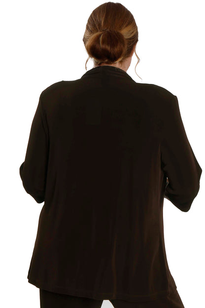 Jackets Vikki Vi Classic Chocolate 3/4 Sleeve Kimono Jacket