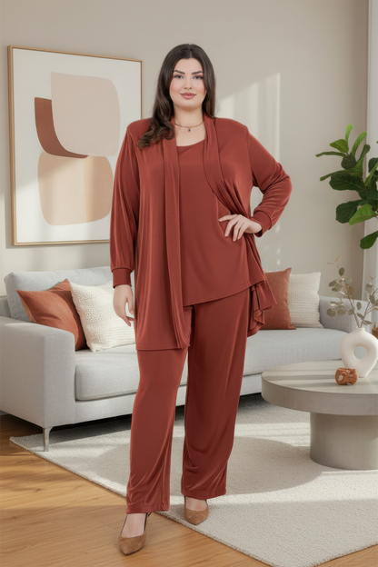 Jackets Vikki Vi Classic Cinnamon Long Kimono Jacket