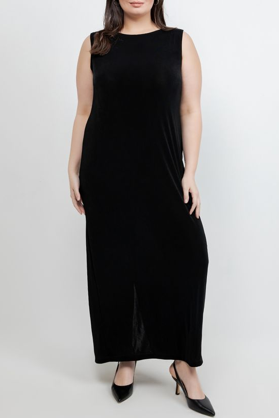 Dresses Vikki Vi Classic Black Jewel Neckline Maxi Dress