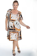 Vikki Vi Jersey Ivory Chain T-Shirt Style Dress