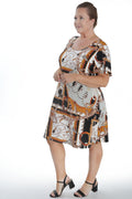 Vikki Vi Jersey Ivory Chain T-Shirt Style Dress