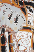 Vikki Vi Jersey Ivory Chain 3/4 Sleeve Top