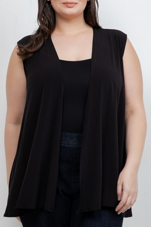 Jackets Vikki Vi Black Jersey Swing Vest