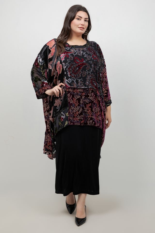 Tops Burgundy Velvet Whisper Top