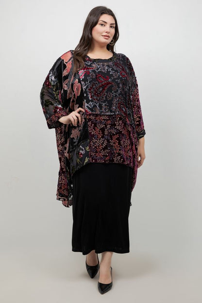 Tops Burgundy Velvet Whisper Top