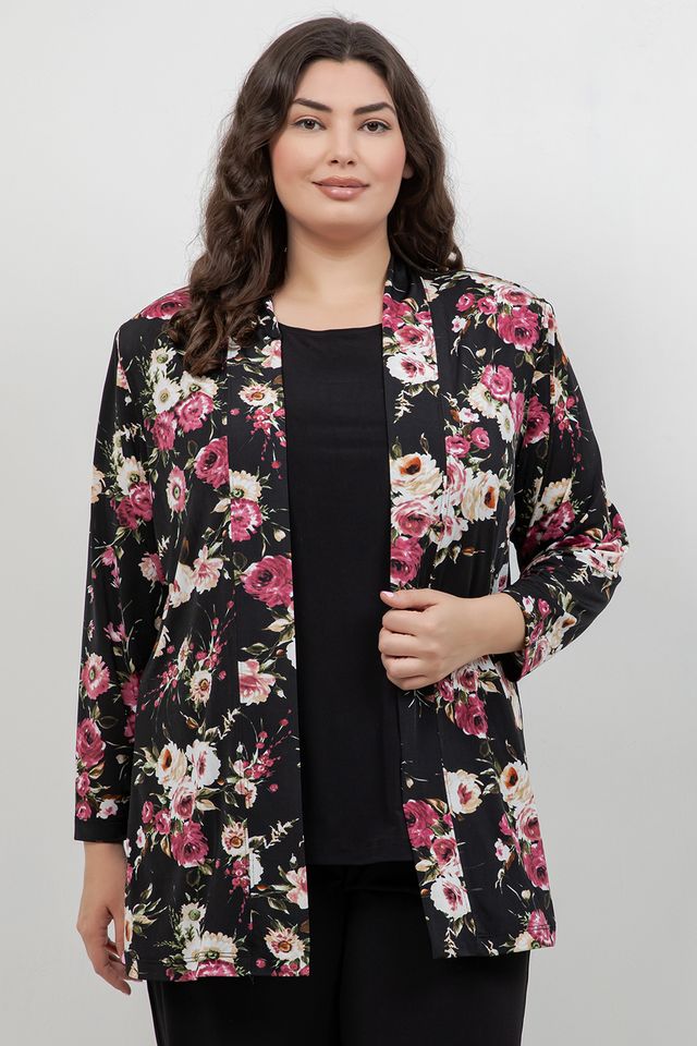 Vikki Vi Jersey Petite Rose Kimono Jacket