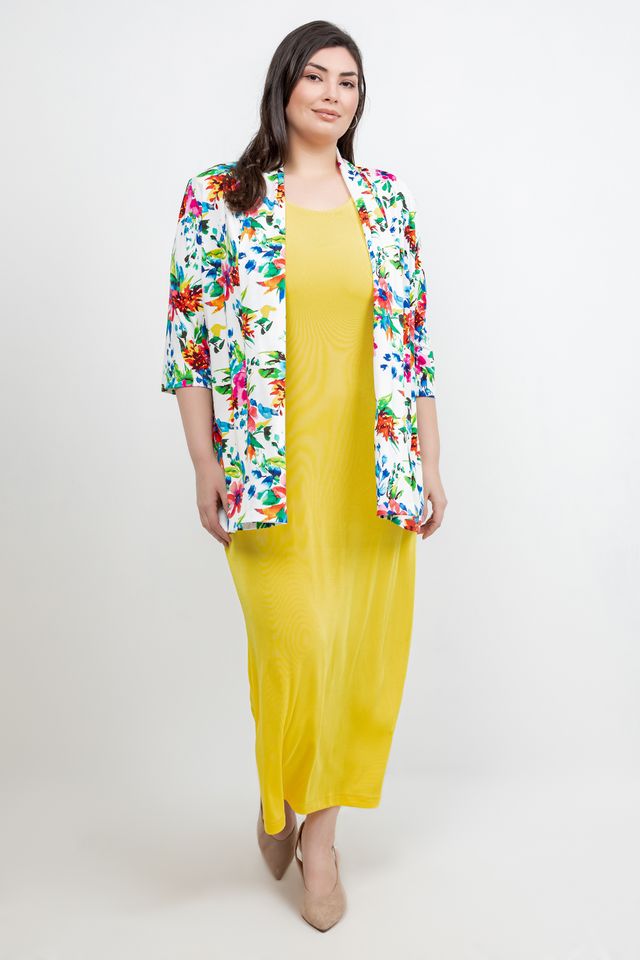 Jackets Vikki Vi Jersey Spring Floral Kimono Jacket