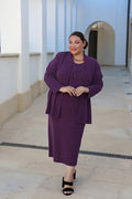 Vikki Vi Jersey Sparkle Eggplant Tank Dress