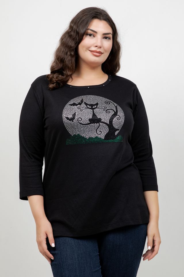 Cat in the Tree 3/4 Sleeve Top