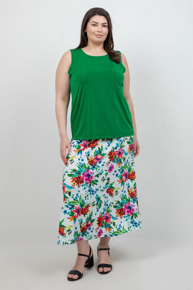 Tops Vikki Vi Silky Classic Emerald Tank