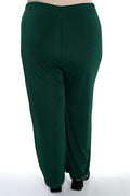 Vikki Vi Silky Classic Hunter Green Petite Pull-On Pant