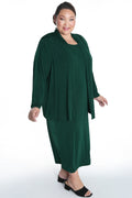 Vikki Vi Silky Classic Hunter Green Maxi Tank Dress