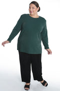 Vikki Vi Jersey Sparkle Hunter Green Long Sleeve Tunic