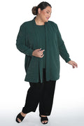 Vikki Vi Jersey Sparkle Hunter Green Long Kimono Jacket