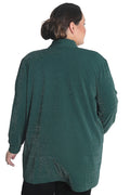 Vikki Vi Jersey Sparkle Hunter Green Long Kimono Jacket