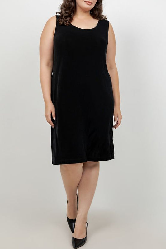 Vikki Vi Classic Black Short Shell Dress