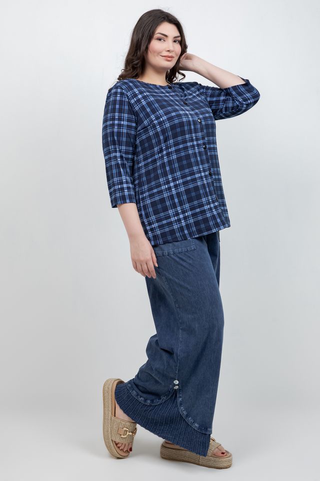 Jackets Vikki Vi Jersey Urban Plaid 3/4 Sleeve Cardigan