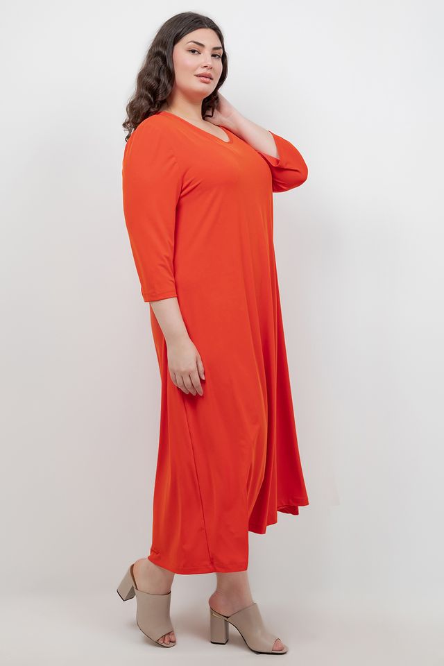 Dresses Vikki Vi Jersey Persimmon V Neck Pocket Dress