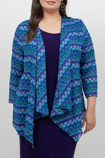 Jackets Vikki Vi Purple Deco Swing Cardigan