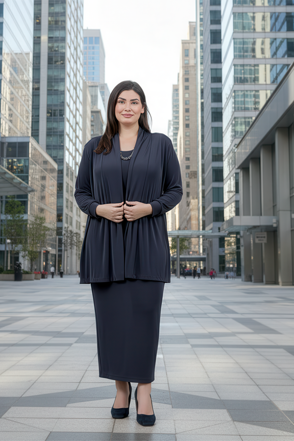 Vikki Vi Classic Graphite Maxi Tank Dress