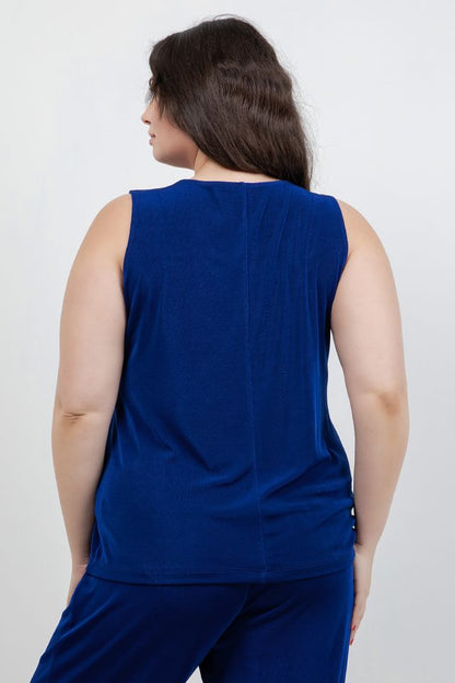 Tops Vikki Vi Classic Royal Blue Tank