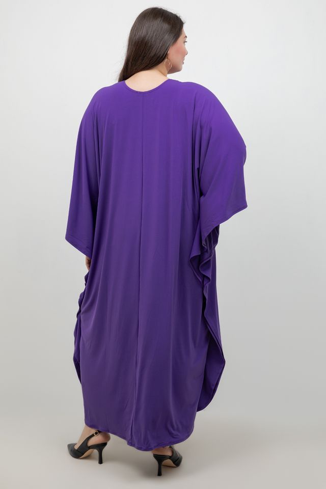 Dresses Vikki Vi Jersey Iris Purple Zip Front Caftan