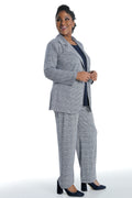 Vikki Vi Navy Plaid Blazer