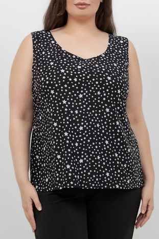 Tops Vikki Vi Jersey Stars Tank