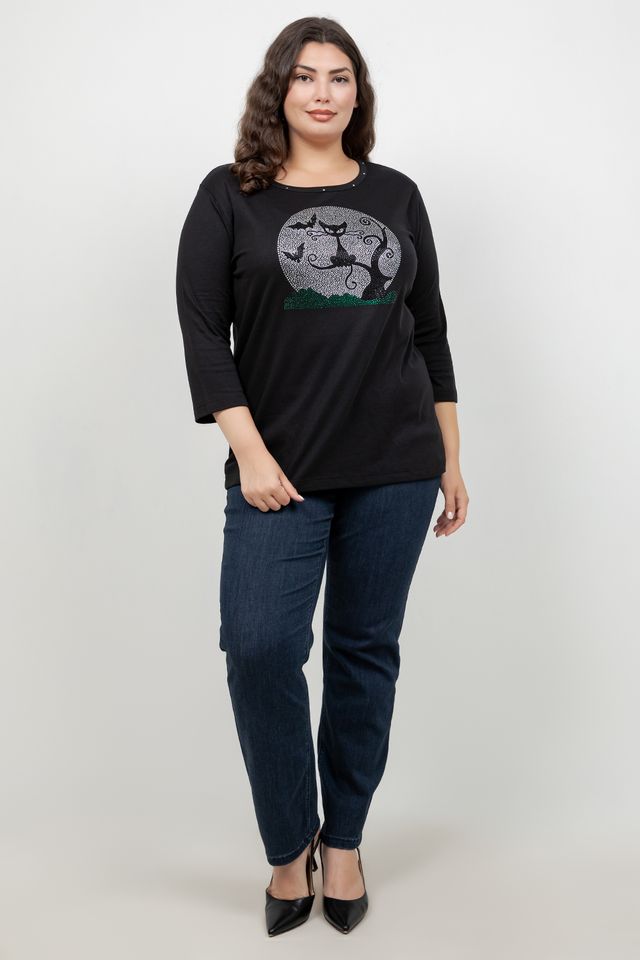 Cat in the Tree 3/4 Sleeve Top