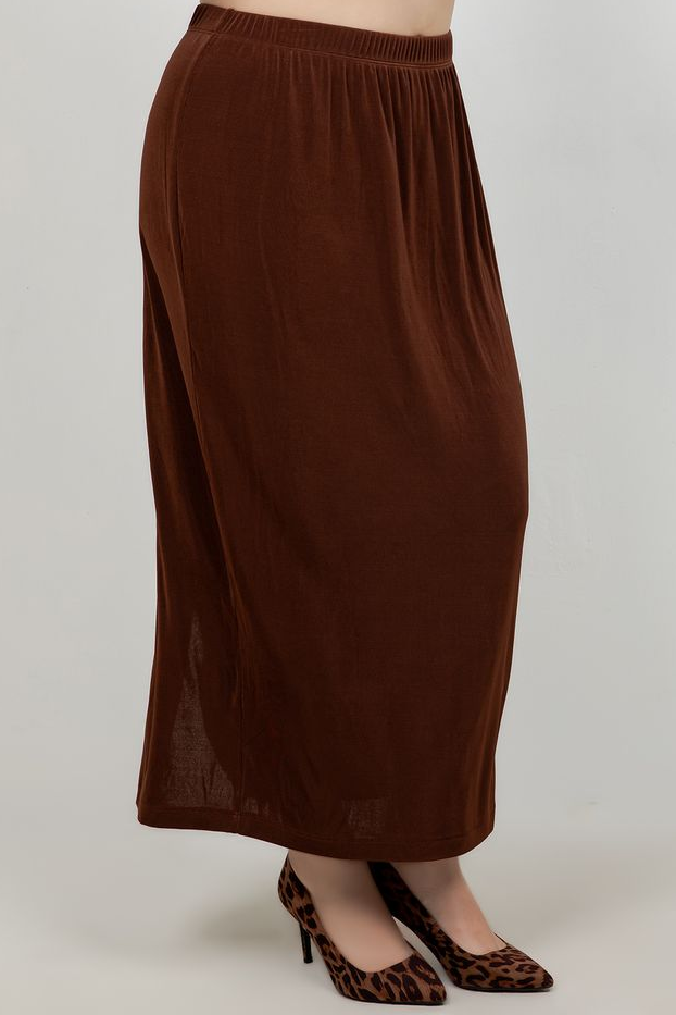 Vikki Vi Classic Bronze Straight Maxi Skirt