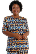 Vikki Vi Jersey Aztec Short Sleeve Tunic