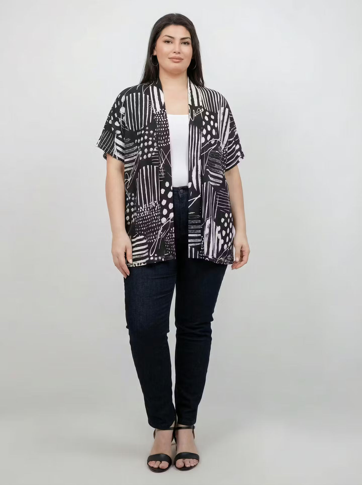 Tops Zippy Short Sleeve Cardigan