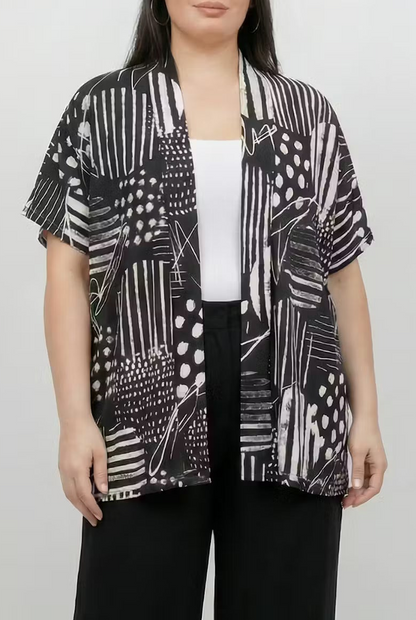 Tops Zippy Short Sleeve Cardigan