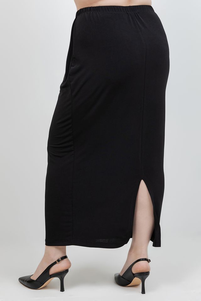 Skirts Vikki Vi Jersey Black Straight Maxi Skirt