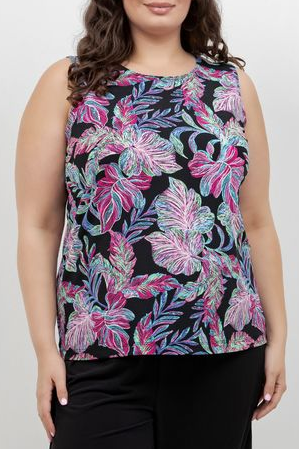 Tops Vikki Vi Jersey Tropical Nights Tank
