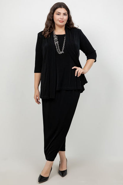 Vikki Vi Classic Black Straight Maxi Skirt