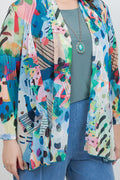 Jess and Jane Colorful Moderne Mesh Jacket