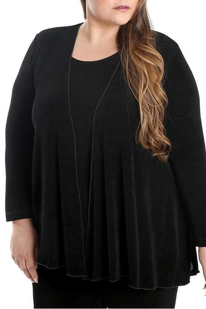Jackets Vikki Vi Classic Black Swing Cardigan