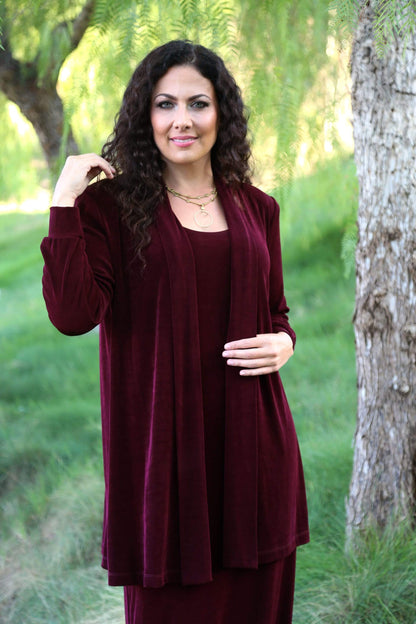 Jackets Vikki Vi Classic Shiraz Long Kimono Jacket