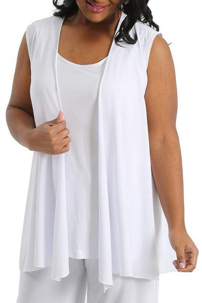 Jackets Vikki Vi White Jersey Swing Vest
