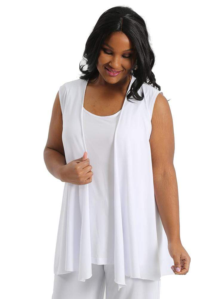 Jackets Vikki Vi White Jersey Swing Vest