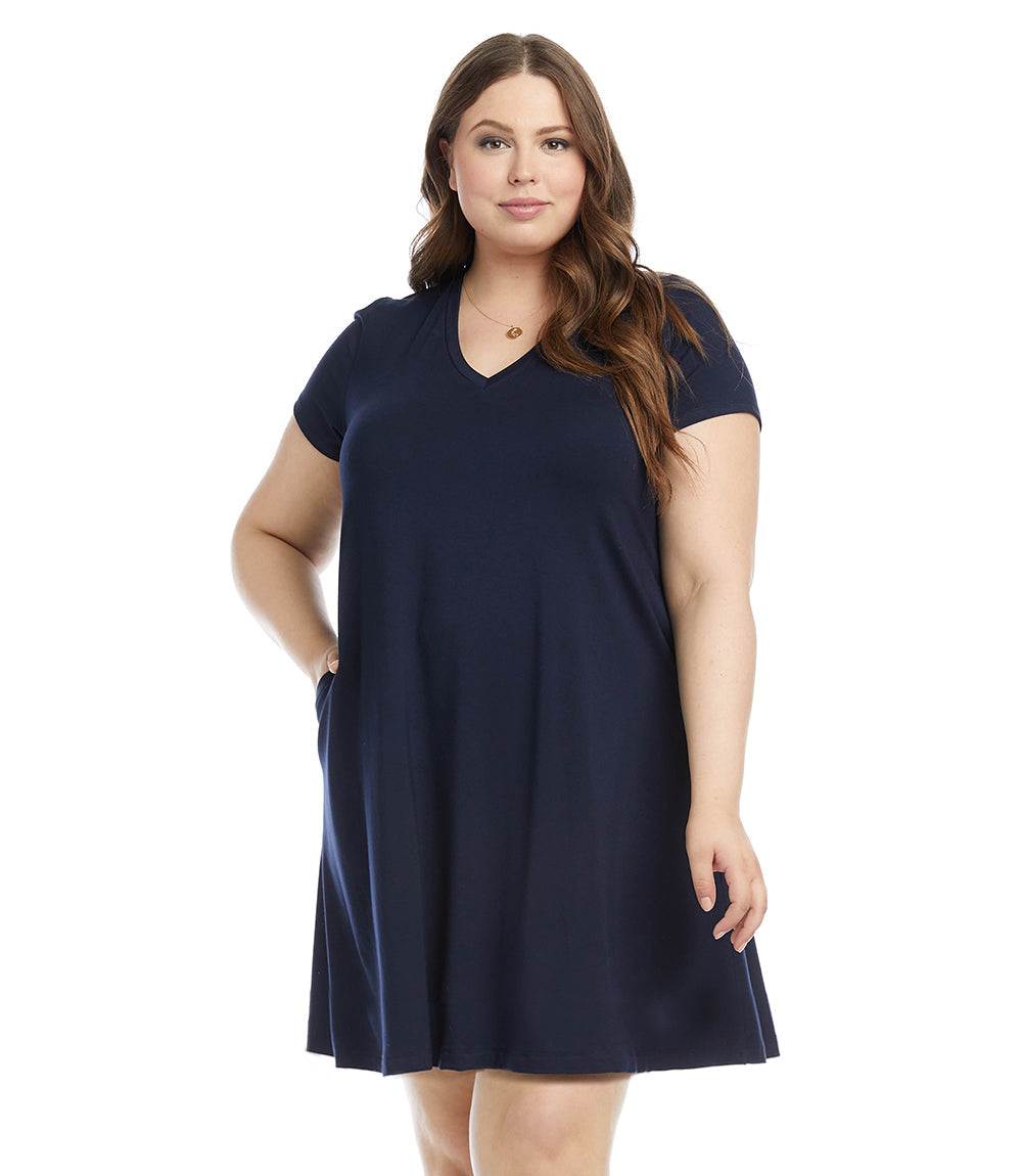 dress Plus Size Quinn V-Neck Pocket Dress