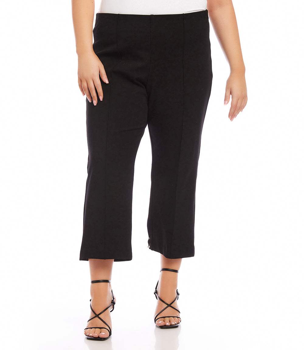 bottom Plus Size Cropped Pintuck Pants