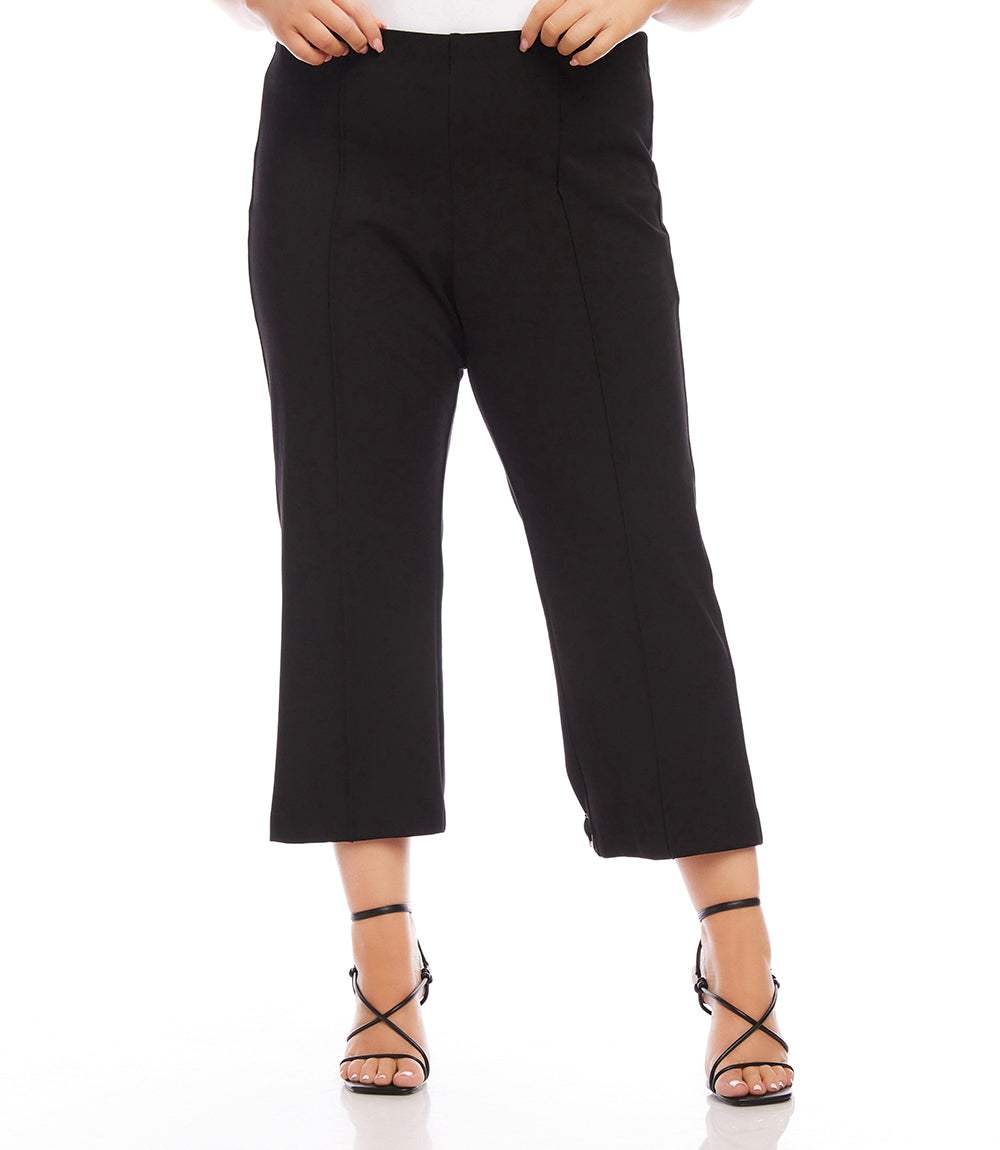 bottom Plus Size Cropped Pintuck Pants