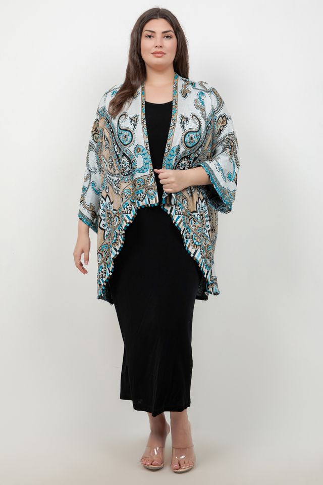 Jackets BOK Style Turquoise Cape