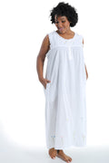 La Cera White Cotton Gown