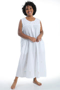 La Cera White Cotton Gown