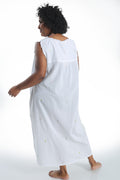 La Cera White Cotton Gown