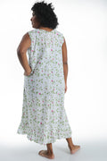 La Cera Mint and Pink Cotton Gown