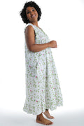 La Cera Mint and Pink Cotton Gown